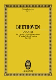 Beethoven: String Quartet Bb major Opus 18/6 (Study Score) published by Eulenburg